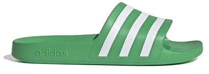 adidas Adilette Aqua, unisex-adult Slide, Vivid Green Ftwr White Vivid Green, 43 EU