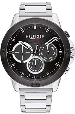 Tommy Hilfiger Multi Zifferblatt Quarz Uhr für Herren Edelstahlarmband