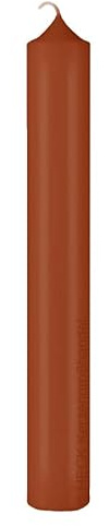 Altarkerzen (10% BW Anteil) Lange schlanke (Bienenwachs Kerzen) Haselnuss 250 x Ø 40 mm, 4 Stück, Kerzen mit Dornbohrung in RAL Kerzengüte Qualität