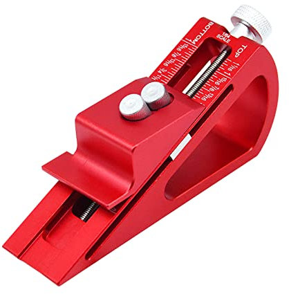 Verstellbarer Setup-Block, Aluminiumlegierung, anhebbares Höhenmesser, Tischsägen-Lineal für Oberfräse und Tischsäge, Zubehör für Holzbearbeitung, Höhe, 0,6 cm bis zu 3,8 cm Bereich