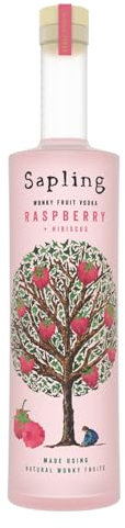 Sapling Raspberry Vodka with Hibiscus 70cl (ABV 40% Alcohol) – Premium Flavoured Organic Vodka | British Small Batch Production | A Sapling Tree is Planted for Every Bottle Sold