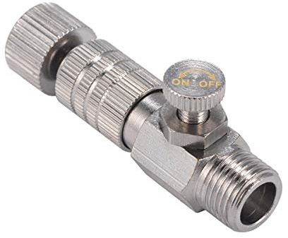 Airbrush Quick Disconnect Kupplung, 1/8 BSP Adapter Fitting Kupplung Stecker mit Einstellregelventil für Luftkompressor und Airbrush Schlauch