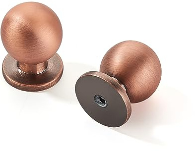 khtumeware 10 Stück 2,5 cm gebürstetes antikes Kupfer Schrankknäufe Vintage Schrankgriff Küche Hardware Bauernhaus Vintage Schminktisch Schublade Zieht Klassische Garderobe