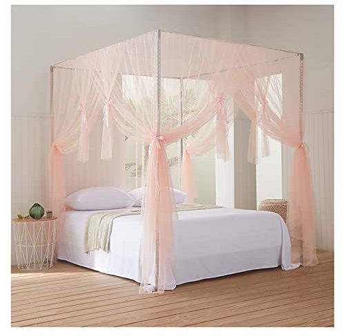 Moskitonetz, universelles hängendes Moskitonetz für Bett, drinnen und draußen, Jungen und Mädchen, Erwachsene, Camping, Innendekoration (Farbe: Rosa, Größe: 1,8 x 2,2 m)