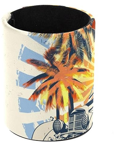 VAPOKF Stiftehalter für Schreibtisch, Stifteköcher, Make-up-Pinsel, Aufbewahrung, Schreibtisch, Schreibwaren, Organizer für Zuhause, Büro, Hawaii, Urlaub, Auto mit Baum