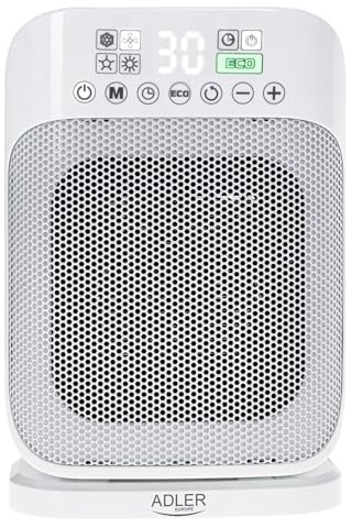 Adler AD 7727 Chauffage céramique LED avec télécommande