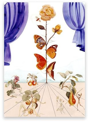 LZ6J8C9 Berühmte Wandkunst von S. Dalì. Floridali von Salvador D. berühmte Gemälde Reproduktion. Surrealistische Bilder für die Wohnzimmerdekoration. 30 x 45 cm (11,8 x 17,7), rahmenlos