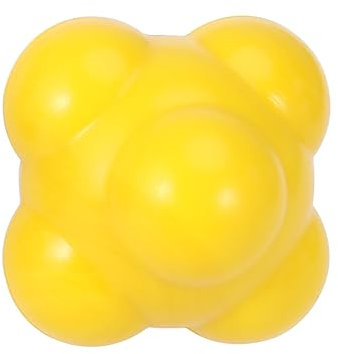 Sosoport 58mm Reaktionsball Trainingsball Aus Silikon Für Hand Auge Koordination Agility Training Baseball Training Zubehör Gelb Mittlerer Schwierigkeitsgrad