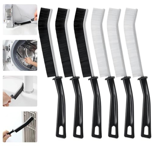 FTONOM5 Crevice Cleaning Brush UK 6Pcs 2024 Upgraded Magic Bathroom Tile Groove Gap Cleaning Brushes Multifunctional Hard Bristle Long Thin Slim Small Detail Grout Cleaning Brush Tool for Home Kitchen