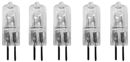JZLBBC 5Pcs G5.3 220V 50W Halogen Bulbs Clear Capsule Light Bulbs GU5.3 Pin Base Warm White Dimmable for Chandeliers Track Lights Landscape Lights Desk Lamps,50W