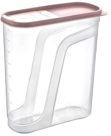 Best House Food Storage Box with Lid - 4 Litres, Plastic Cereal Storage Containers, BPA Free, Storage containers, Microwave, Freezer & Dishwasher Safe (Pack of 5)