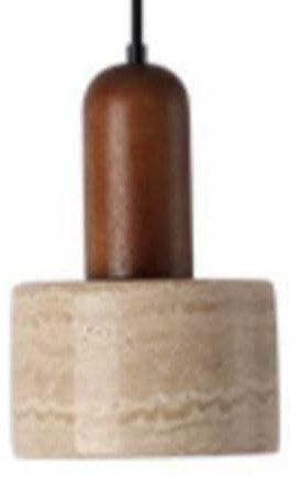 ZGDHWCR Lámpara de mármol de estilo japonés, fuente de luz E27, lámpara colgante de un solo cabezal, pantalla de lámpara colgante creativa y personalizada, accesorios de iluminación para decoración de