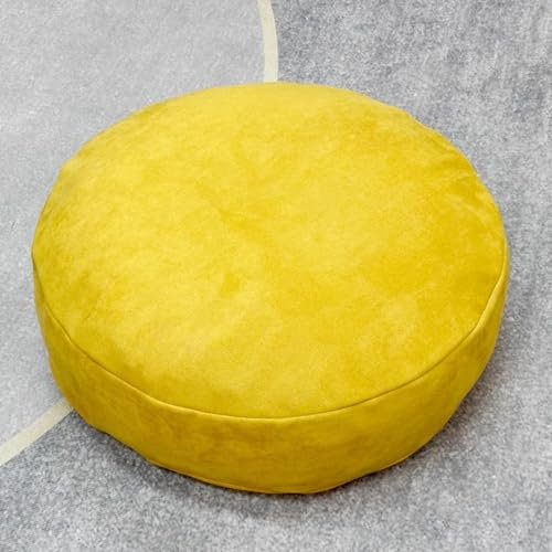RUTERMY Solid Color Komfort EPP Partikel Bodenkissen Verdicken Abnehmbare Bodenkissen Premium Kunstleder Meditationskissen für Balkon Dekoration