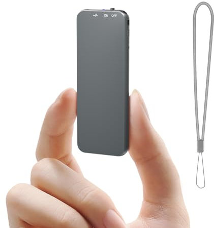 64GB Mini Voice Recorder with AI Noise Reduction, 40Hrs Howabo Voice Activated Recorder with Playback and Metal Housing, 1536Kbps Tape Recorder with USB-C for Interviews Lectures Meetings