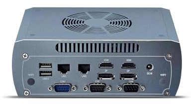 SJRC AMD Ryzen 7 8845HS (8C/16T) Mini PC, Dual i226V 2.5GbE LAN Industrial PC with Triple RS232/RS485 COM Port, 4K/8K Quad Display Small Computer for Barebone (NO RAM/SSD/System)