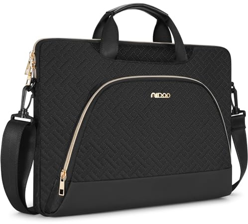 NIDOO 15,6 16 Pouces Sac à Bandoulière Sacoche Ordinateur Portable Sac à Main Mallette pour 16 MacBook Pro/ 15,6 16 ThinkPad T15 L15 E15 T16 L16 E16 P16/ Yoga Pro 9i/ Legion Pro 7i/ IdeaPad Slim 5