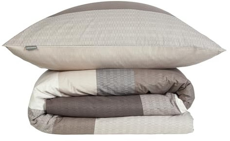 Schiesser Bettwäscheset Endy Stripes | 2-teilig | Gestreift | Renforcé | 100% Baumwolle | Oeko-Tex Zertifiziert | Reißverschluss | 135x200cm + 80x80cm | Grau