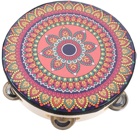 VINTORKY Tamburin Für Junge Mädchen Einreihiges Percussion-musikinstrument Geeignet Zum Lernen Und Auftreten Handliches Und Leichtes Design Mit Schöner Oberfläche