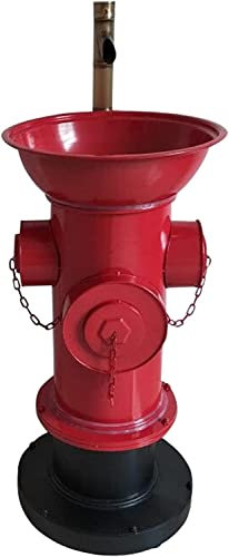 Lavabo De Pedestal Para Baño Independiente - Mueble De Baño De Estilo Hotelero Con Lavabo, Estilo Industrial, Mueble De Baño De Pie Bajo El Lavabo Con Grifo Y Desagüe B, Rojo Y Negro, Sin Espejo