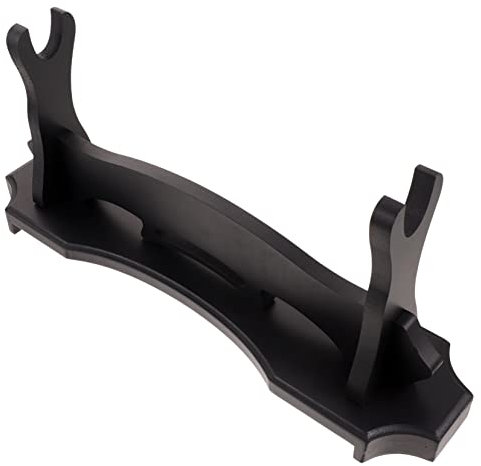 ibasenice Support de flûte en Bois Support pour Collection de flûtes pour Couteaux et étagère des Stands Rester Range Couteaux Porte- de Bureau de Porte- Black