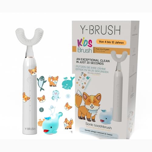 Y-Brush KidsBrush - Brosse à dents électrique sonique Y-Brush Enfant KidsBrush (Nouveau pour les enfants) - Cliniquement prouvé par des dentistes