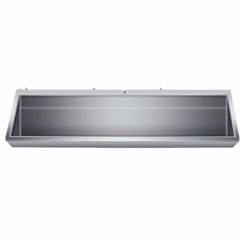 Urinoir mural en acier inoxydable 304 avec capteur intelligent, urinoir mural pour hommes et adultes, cuvette de toilettes commerciales, toilettes publiques, pour écoles et hôpitaux(150cm)