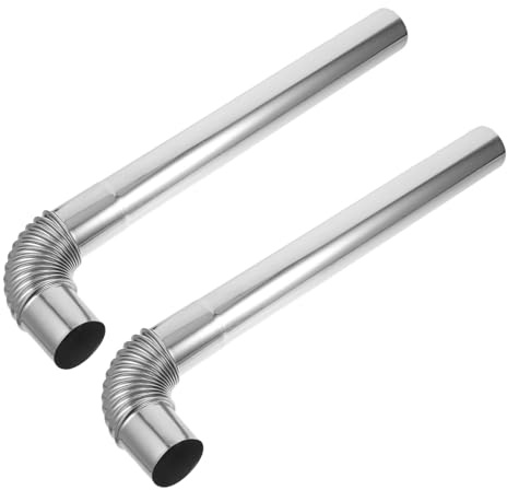 TOPBATHY Chimney Pipe for Wood Stove Thickened Design Elbow Connectors and 4pcs Heavy-Duty Stainless Steel with Water Heater Ventilation in Home Heating Commercial Spaces