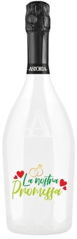 BRANDGIFT.IT Bottiglia Personalizzata Matrimonio Astoria Spumante Brut 75 ml Perlage Fine Persistente Sapore Fitto Ed Equilibrato Bottiglia Prosecco Personalizzata Matrimonio Per Brindisi Originali