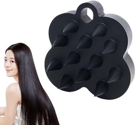 Spazzola per shampoo massaggiatore in pelle capella,Pettine in silicone morbido per uso manuale, spazzola per lavaggio dei capelli, per donne, shampoo, doccia, lavaggio, pulizia, relax, bagno