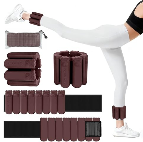 Abahub Gewichtsmanschetten Hand Fuß Handgelenk Gewichte Set2er (Je 0.45kg)