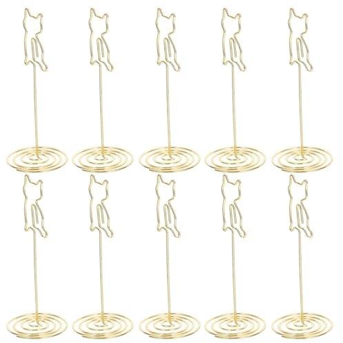 Alipis 10 pièces Lot de Pinces Métal pour Cartes Porte-numéros de Table Robustes et Réutilisables Supports Mémo Élégants pour Mariage et Bureau Maintien Sécurisé des Notes et Photos