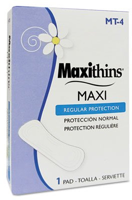 Hospeco Maxithins Vended Sanitary Napkins HOSMT4 , 4.3 x 3.4 x 1.1 inches 250Count (Pack of 1)