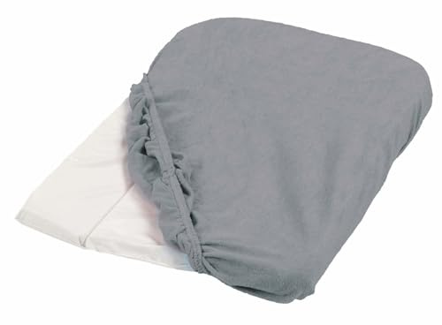 Housse de matelas à langer gris éponge 50x75cm