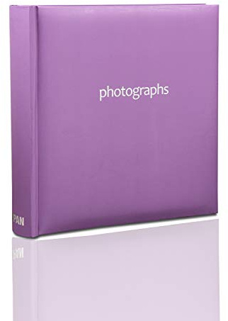 Photo Album Slip In Case Book-bound Memo Album for 200 photos 6'' x 4''/ 10x15 cm By Arpan (Purple)