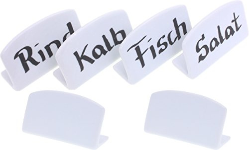 TAMLED SET Tischaufsteller Buffetschild 6er Pack