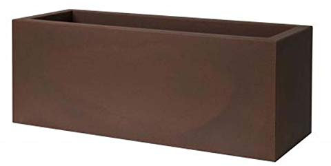 EURO3PLAST Fioriera Rettangolare Kube Cassetta 80X30 H30 - RUGGINE RUGGINE