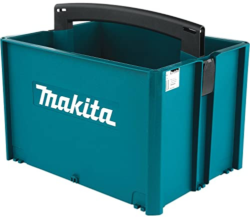 Makita P-83842 Toolbox Größe 2, offene Werkezugbox, zwei Fächer, mit Tragegriff, verknüpfbar an Koffersystem, 395 x 295 x 310 mm (LxBxH)