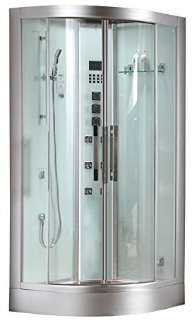 EAGO Dampfdusche DZ963F8 weiß/100x100