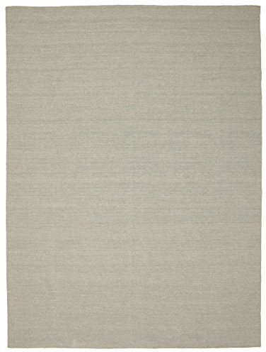 RugVista Handloom flat, Rug, Kilim Modern, 11′6″ x 8′2″ ft (350 250 cm), Rectangular, Low, Living Room, Dining Bedroom, Dry Clean Only, Care & Fair Certified, Light Grey/Beige