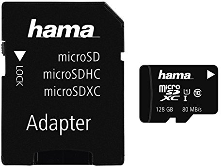 Hama 128GB microSDXC memoria flash Clase 10 UHS-I - Tarjeta de memoria (128 GB, MicroSDXC, Clase 10, UHS-I, 80 MB/s, Negro)