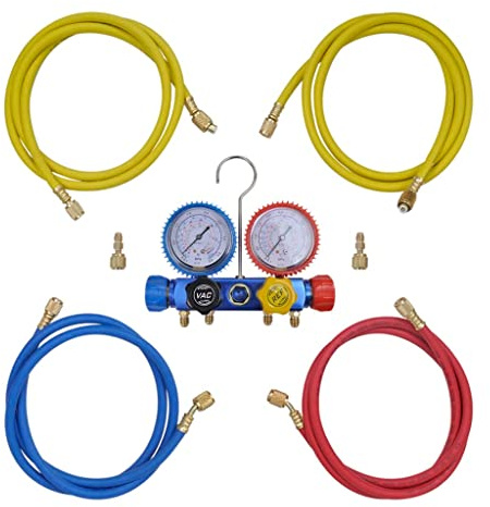 vidaXL Set Manifold 4 Voies pour Climatiseur avec Mallette Outils de Mesure