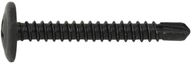 Index Fixing Systems tAEN – Pack de 500 vis pour gabarit de tête alomada basse, empreinte Phillips et rondelle d'abeille (recouvrement zingué) couleur Noir, TAEN4225