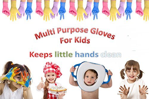 Alvar Kids Multipurpose LATEX FREE - POWDER FREE DISPOSABLE Gloves for Children (Pink - 20 Pairs)