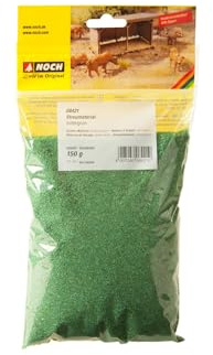 NOCH Streumaterial, fein mittelgrün, 150 g Beutel für realistische Modellbau Landschaften und Dioramen