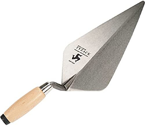 Spear & Jackson 10111N Tyzack 11 Broad Heel Wooden Handle Brick Trowel, Blue