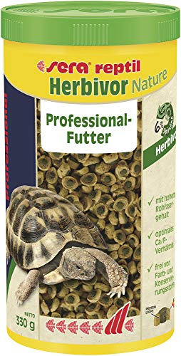 sera reptil Professional Herbivor Nature 1000 ml | Zweikomponentenfutter für Herbivore Reptilien wie Landschildkröten & Leguane | Ohne Farb- & Konservierungsstoffe | Reich an Vitaminen & Algen