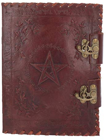 Nemesis Now Leder-Tagebuch mit Schloss, 27 cm, braun