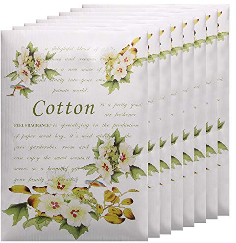 Feel Fragrance Scented Sachets for Drawer,Lot of 8 (Cotton)