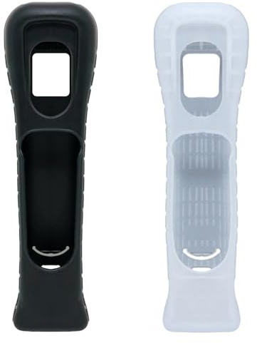 FONCBIEN Wii Remote Controls, Replacement Remote Control with Silicone Case and Wrist Strap for Nintendo Wii and Wii U (Black)