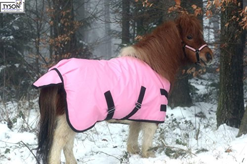 Regendecke 600 D Minipony Shetty Falabella Outdoordecke NUR Klett ROSA 70 75 80 85 90 cm (100)